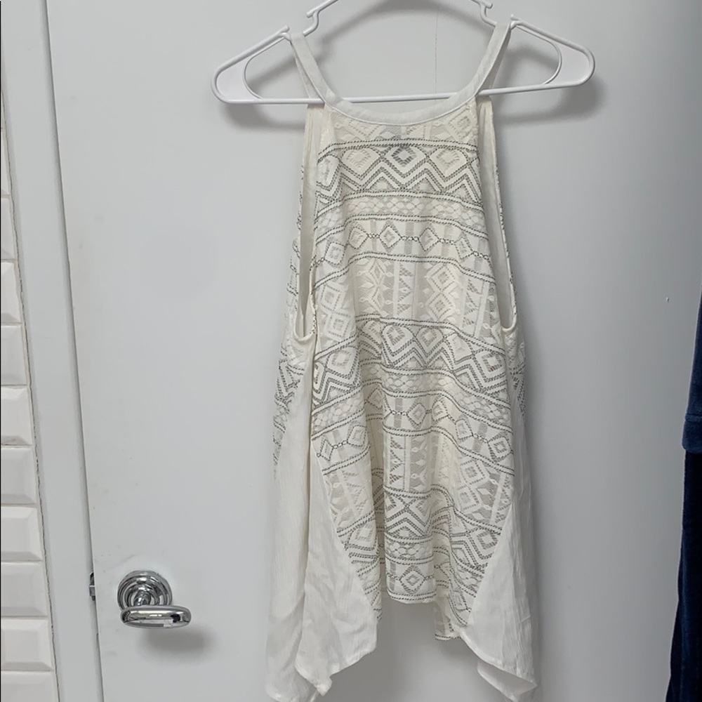 Ethereal off white tribal lace tank - Picture 4 of 8